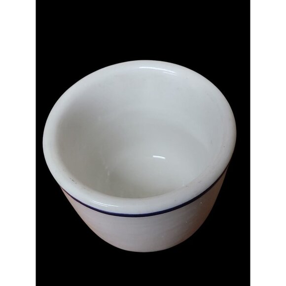 Walker China Coffee Cup Vitrified Jeannette Corp Restaurant Ware Vtg Blue Rim - Picture 7 of 13